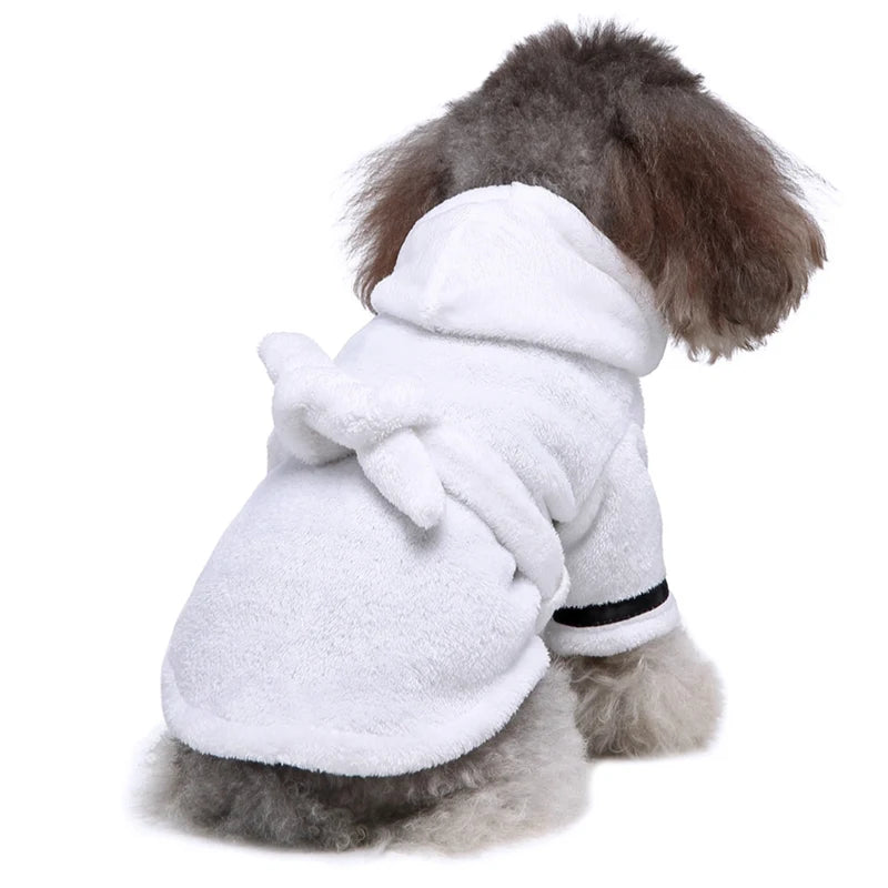 Snug Belted Dog Bathrobe