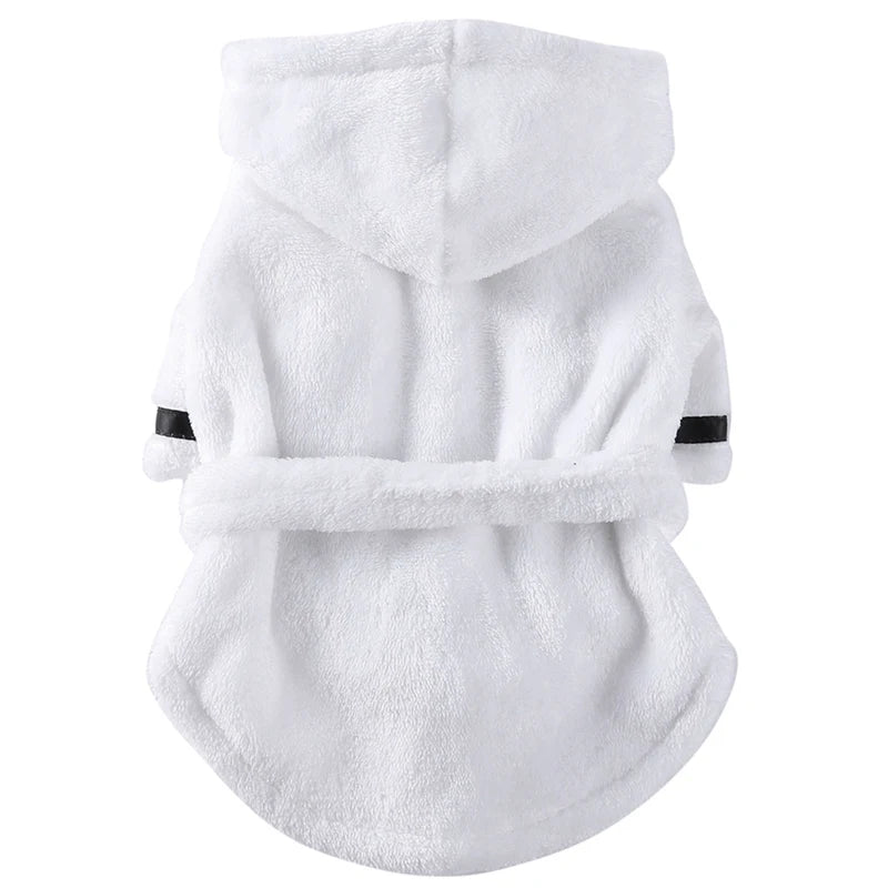 Snug Belted Dog Bathrobe