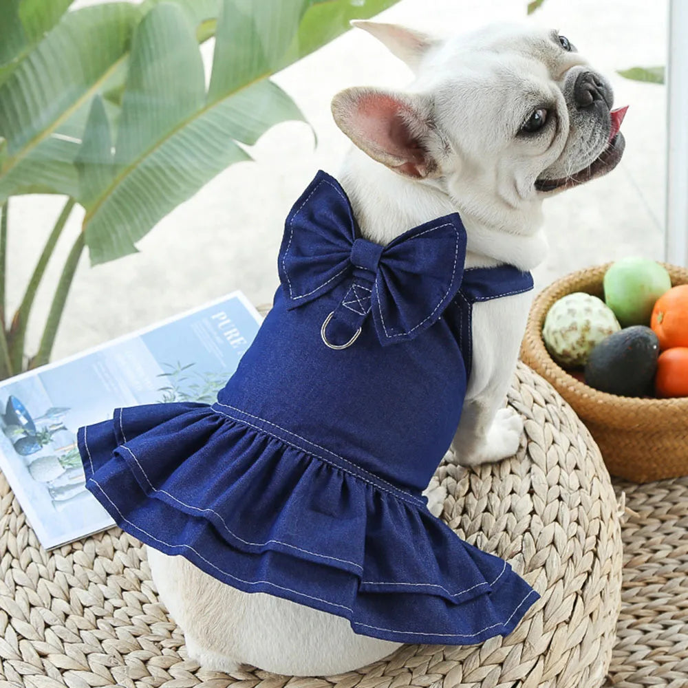 Cute Denim Dog Dress