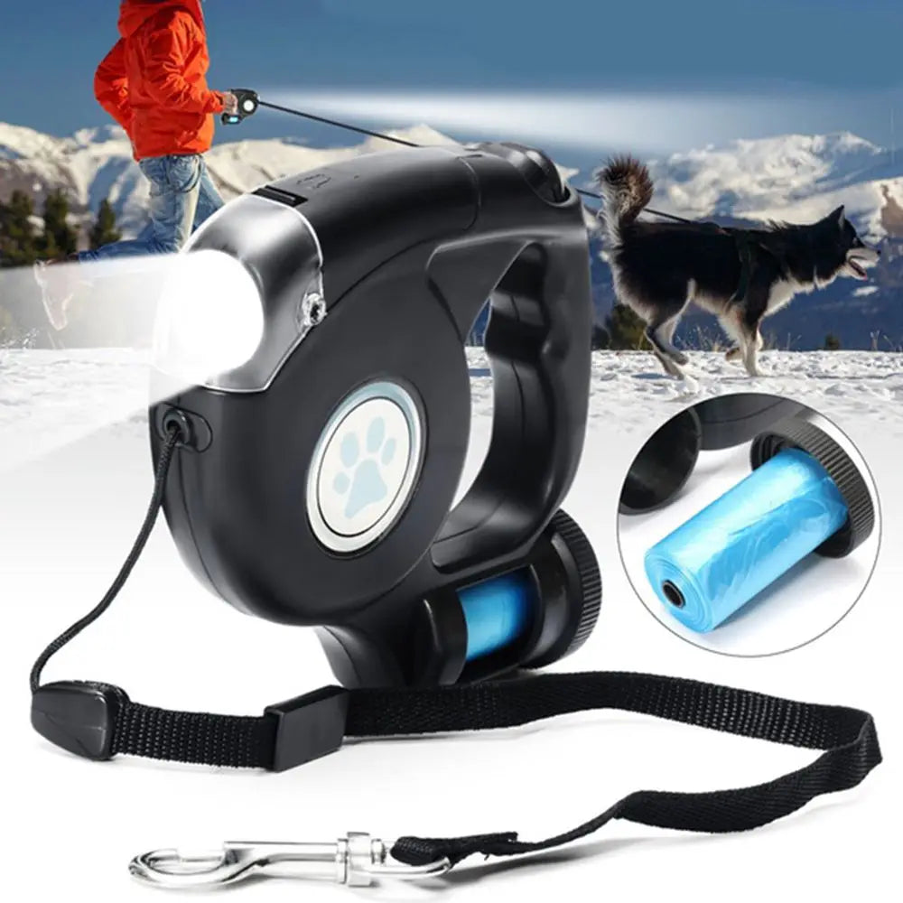 3-in-1 Dog Kit With Leash, Led Light & Garbage Bag